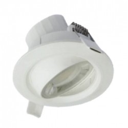 Foco Downlight LED COB Orientable Redondo Blanco Ø90mm 8w